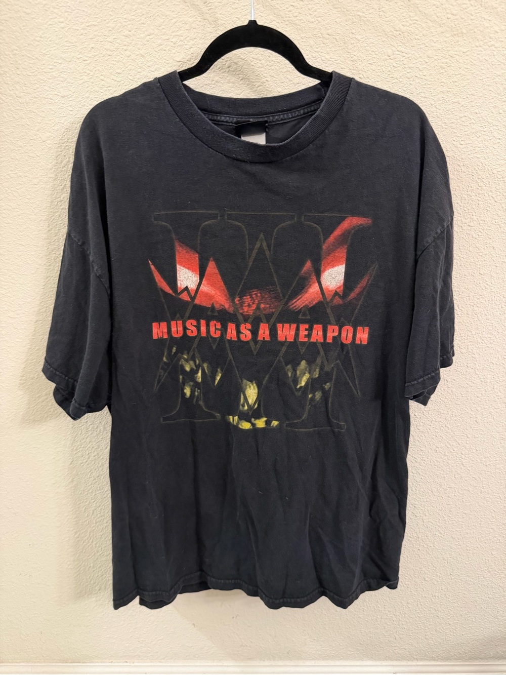 Black Retro Disturbed “Music As A Weapon” 2006 Tour Graphic Tee